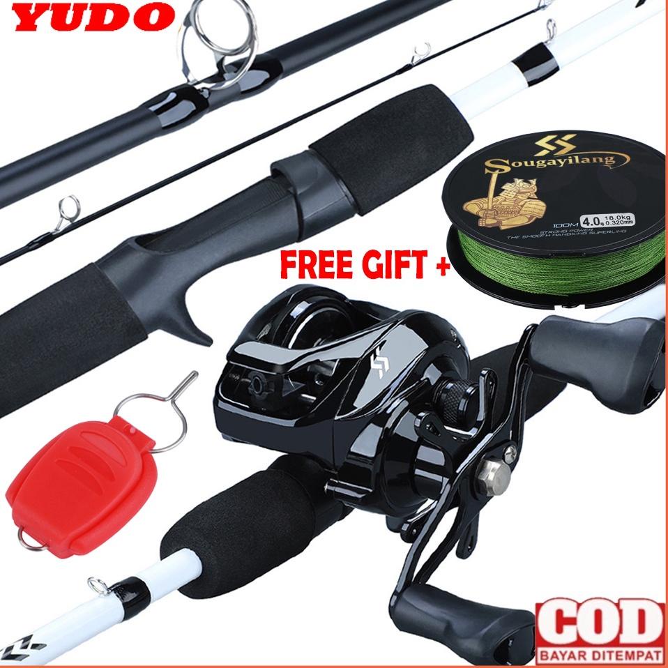YUDO Set Pancing 2/3 Bagian Joran Pancing 5.2:1 12BB Reel Pancing Fishing Combo ‑ SE.19Au22ᵞ
