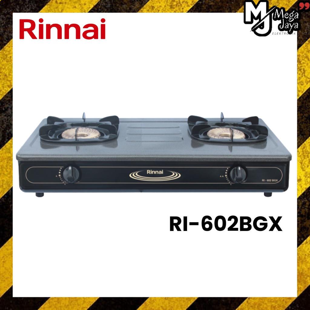 KOMPOR RINNAI RI-602BGX / RINNAI 602BGX / KOMPOR RINNAI 2 TUNGKU / ANTI GORES