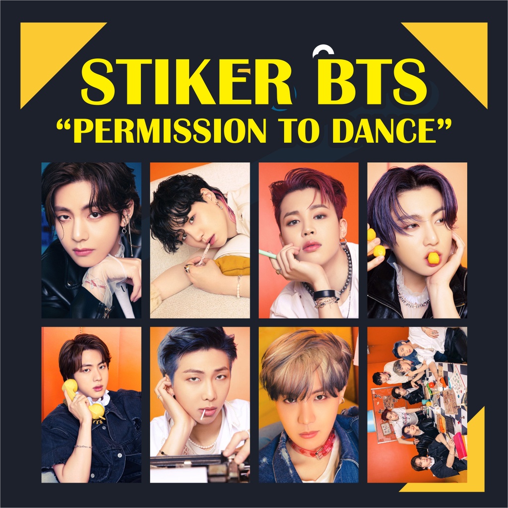 (READY STOCK) STIKER BTS PERMISSION TO DANCE KPOP MURAH