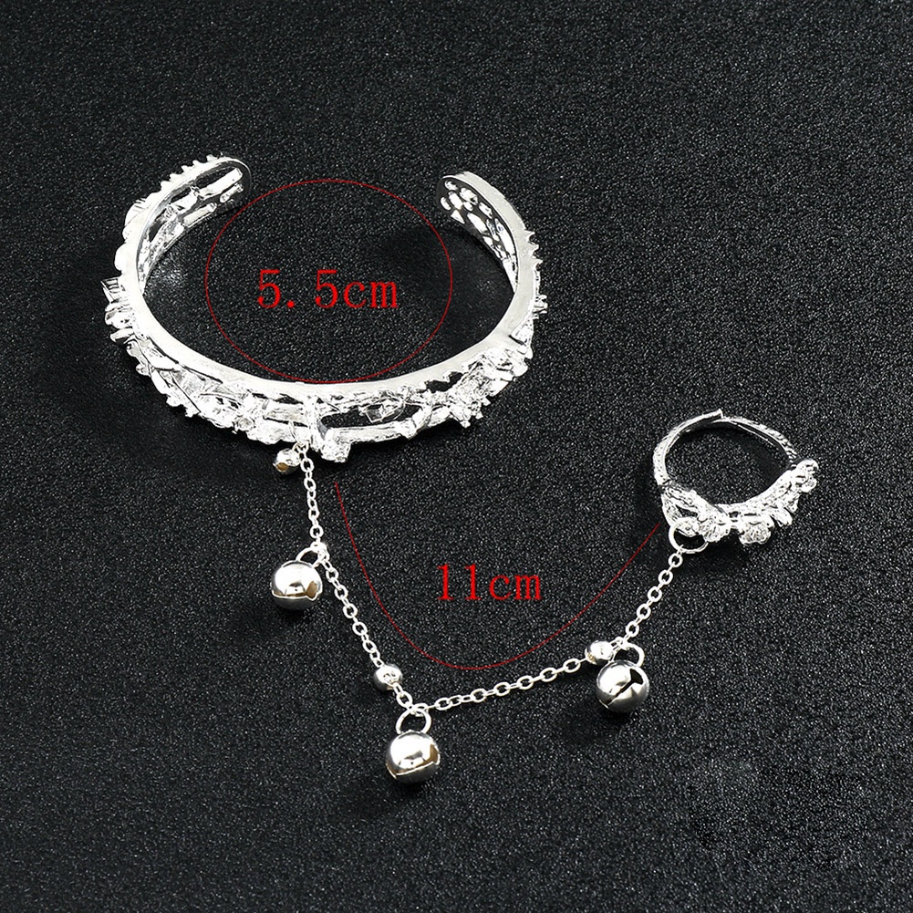 Gelang Cincin Model Terbuka Desain Kupu-Kupu Adjustable Untuk Wanita