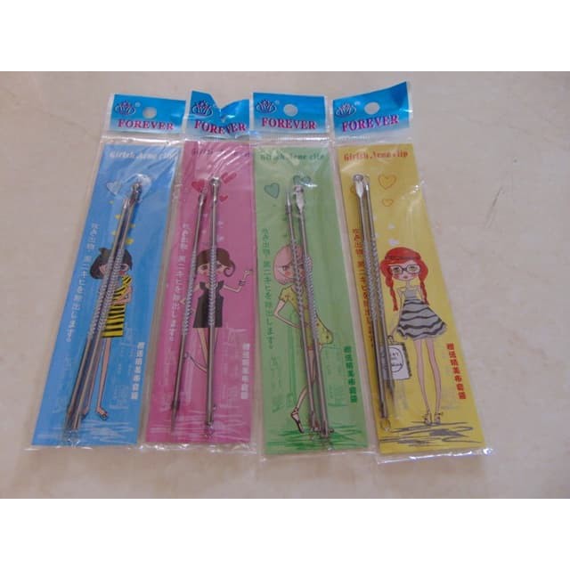 Alat Pencet Jerawat Dan Komedo 1 Set Isi 2 Pcs