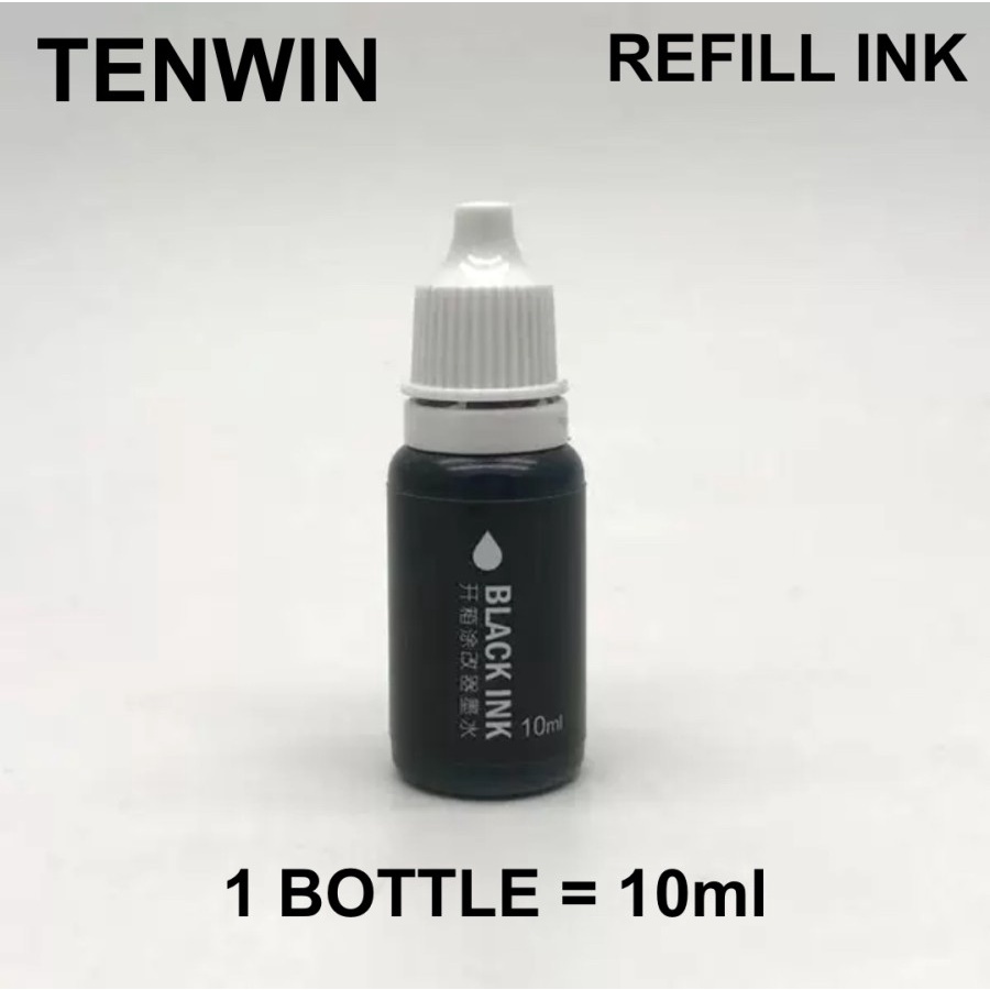 

TENWIN Refill Ink for Tenwin Ink Roller 10ml BLACK
