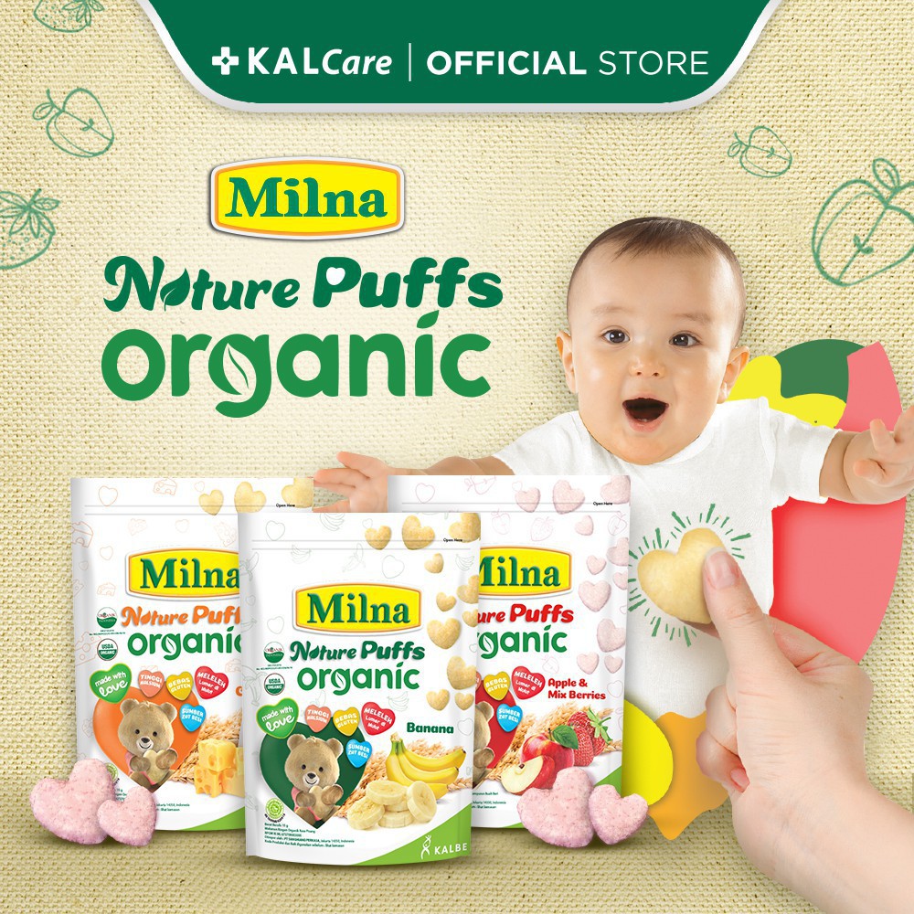 Milna Nature Puffs Organic 15gr 8bulan+