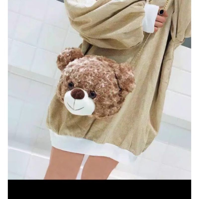 Tas Selempang Boneka Teddy Bear Tas Sling Bag Cute tas wanita