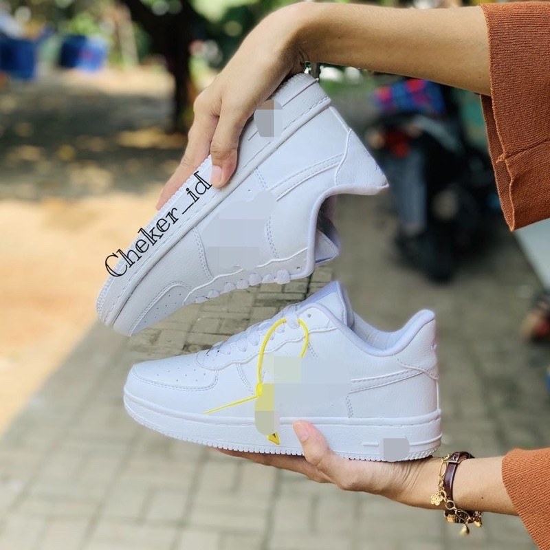 SEPATU PRIA DAN WANITA FULL WHITE PREMIUM SNEAKERS PRIA &amp; WANITA PUTIH POLOS TERLARIS GAYA MASA KINI SEPATU PUTIH ORIGINAL 100%