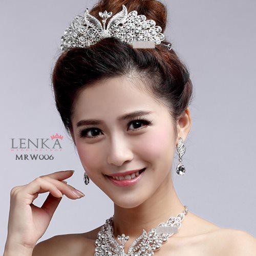 [BISA COD] MAHKOTA PENGANTIN PESTA TIARA AKSESORIS WEDDING HEADPIECE MRW006