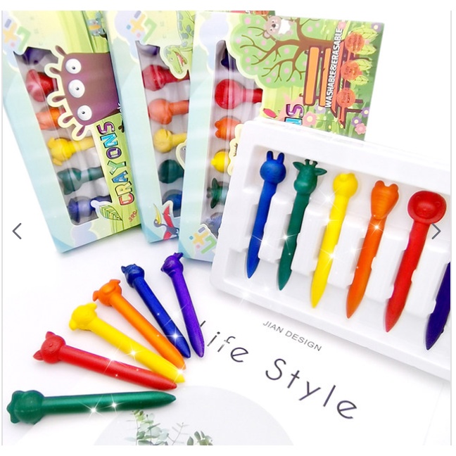 

Crayon 3D colors 6pcs animals 92C02