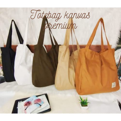 TAS TOTE BAG WANITA RESLETING KANVAS  BISA CUSTOM SABLON ACARA  SEMINAR,ULANG TAHUN TT 013 C