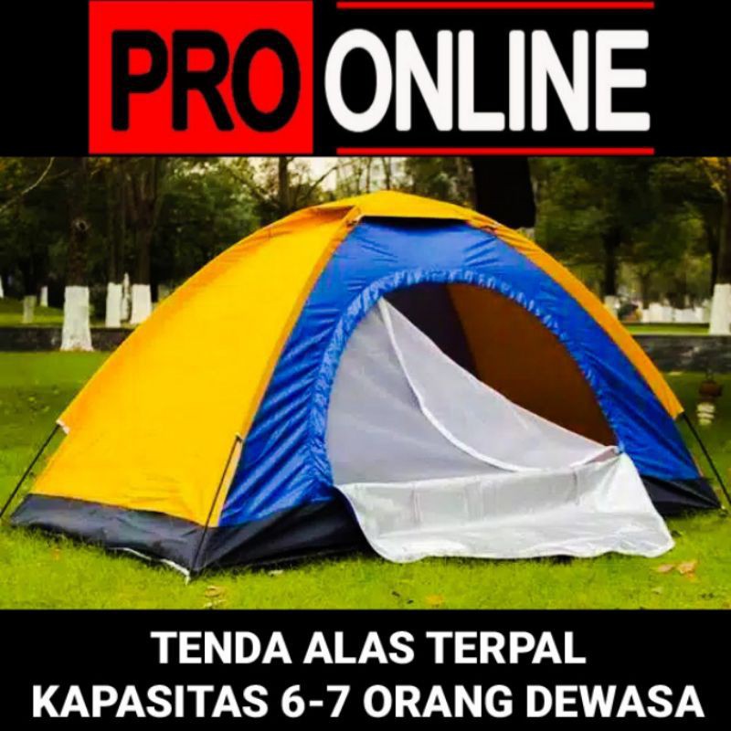 Tenda Camping Terpal 6-7 - Tenda Kemping alas terpal Kapasitas 6-7 orang