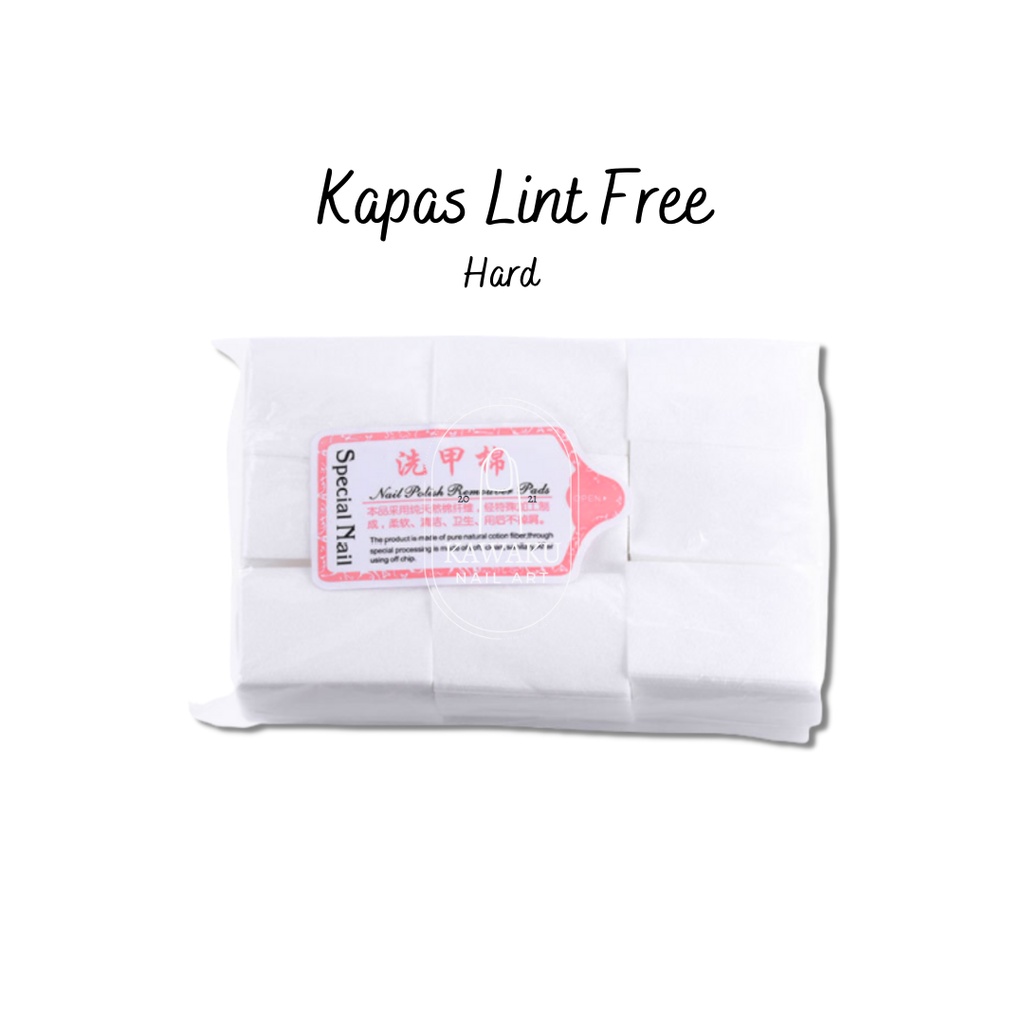 Kapas Lint Free Cotton Nail Art isi 900 / wipes tanpa serat serabut