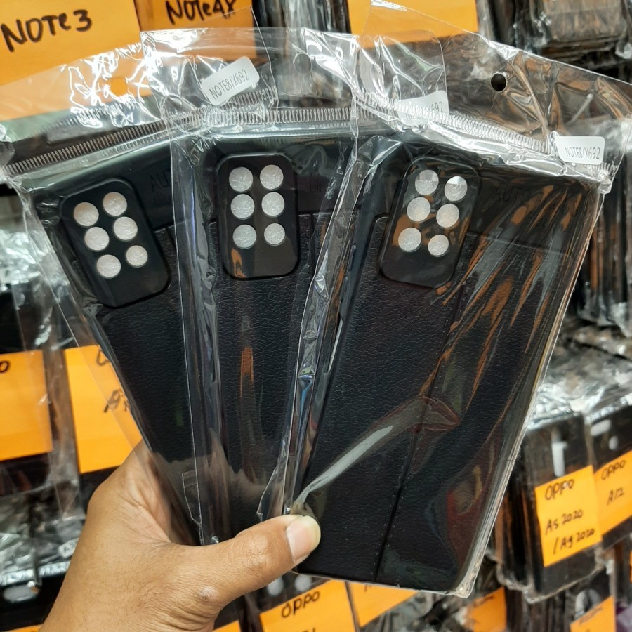 Case Infinix Note 8 / Infinix Hot 8 Auto Fokus Leather Premium Back Cover Soft Case