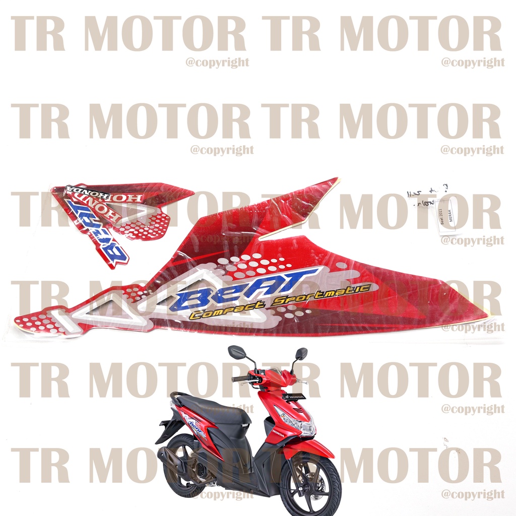 Stiker Motor Beat 2011 Karbu Sticker Striping Full Body Motor