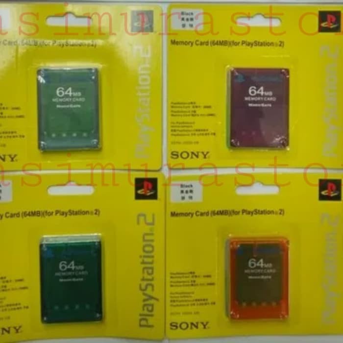 Memory Card MC PS2 64MB Transparan Lampu