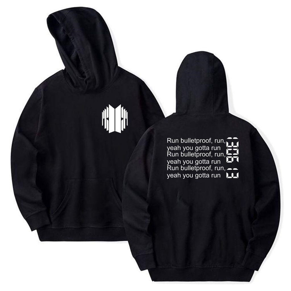 Jaket Hoodie Bangtan Taehyung Run Bulletproff Run