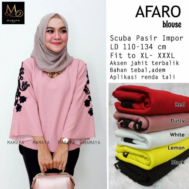 Afaro hijab blouse|atasan hijab|blouse wanita|tunio hijab|top hijab