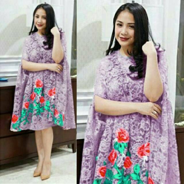 BRUKAT NAGITA / BAJU KAFTAN NAGITA UNGU-COKSU-MINT/ BAJU MUSLIMAH ARTIS