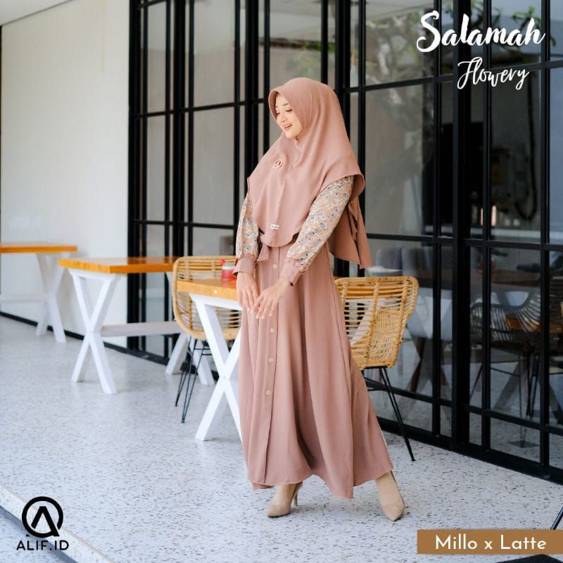 SALAMAH FLOWERY DRESS BY ALIF ID