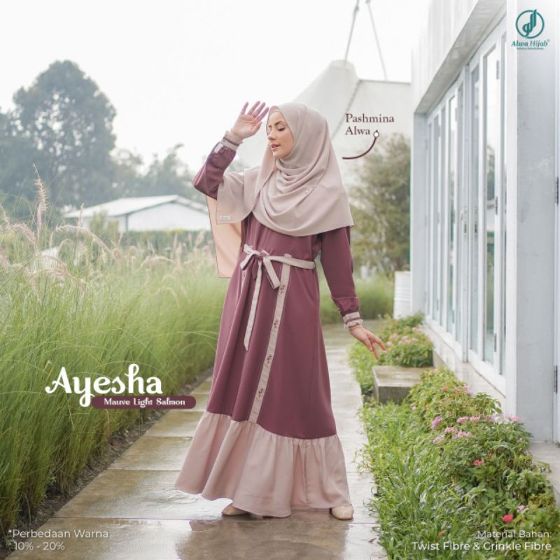 Gamis Set Khimar. Ayesha Dress - Alwa Hijab (Ready Stock)