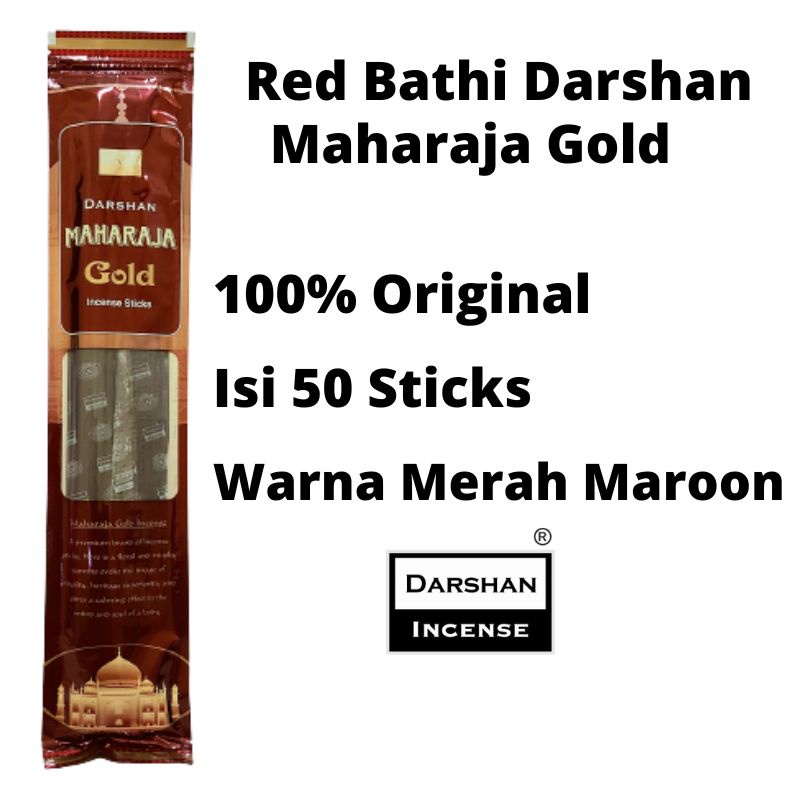 Hio Dupa Red Bathi Maharaja Gold By Darshan isi 50 sticks