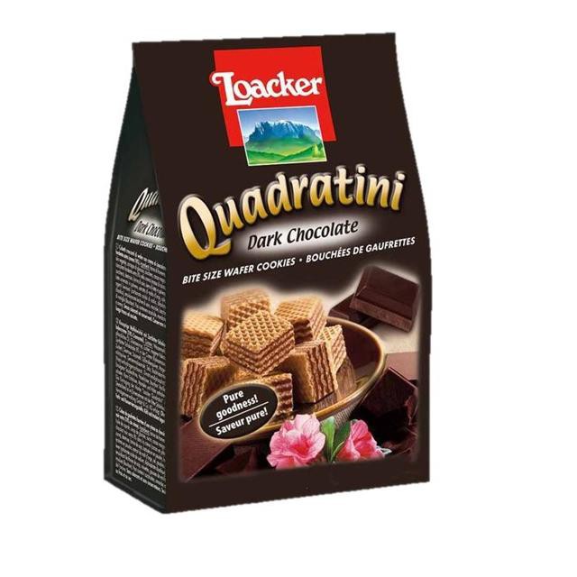 

(TERLARIS) !! 775MLA Loacker Quadratini Dark Chocolate 125gr