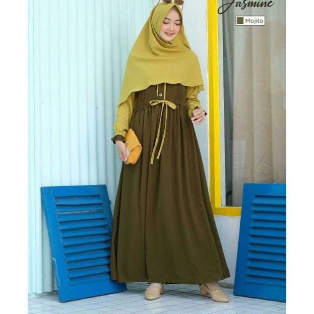 COD Baru Pakaian wanita terbaru gamis Jasmine syar i pakaian remaja syar i