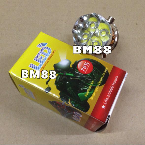 Headlamp Led 4 Mata Corong + Angel Eyes - H4