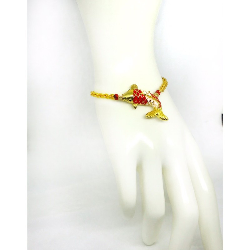 gelang wanita //gelang ikan koi //perhiasan //gelang lapis emas