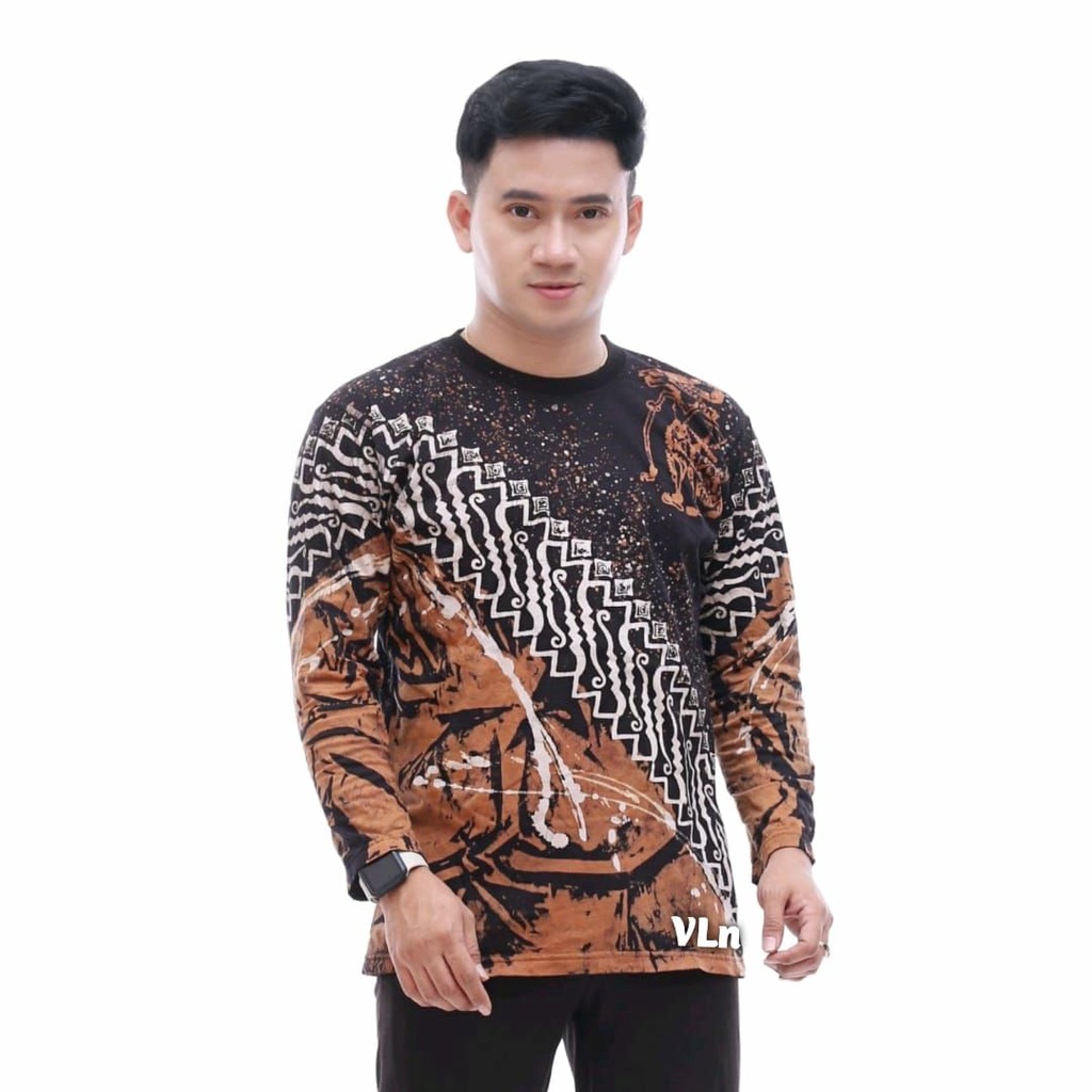 KAOS BATIK CAP CANTING STEMP KAOS POLO KAOS BATIK ABSTRAK KAOS PRIA LENGAN PANJANG KAOS PANTAI