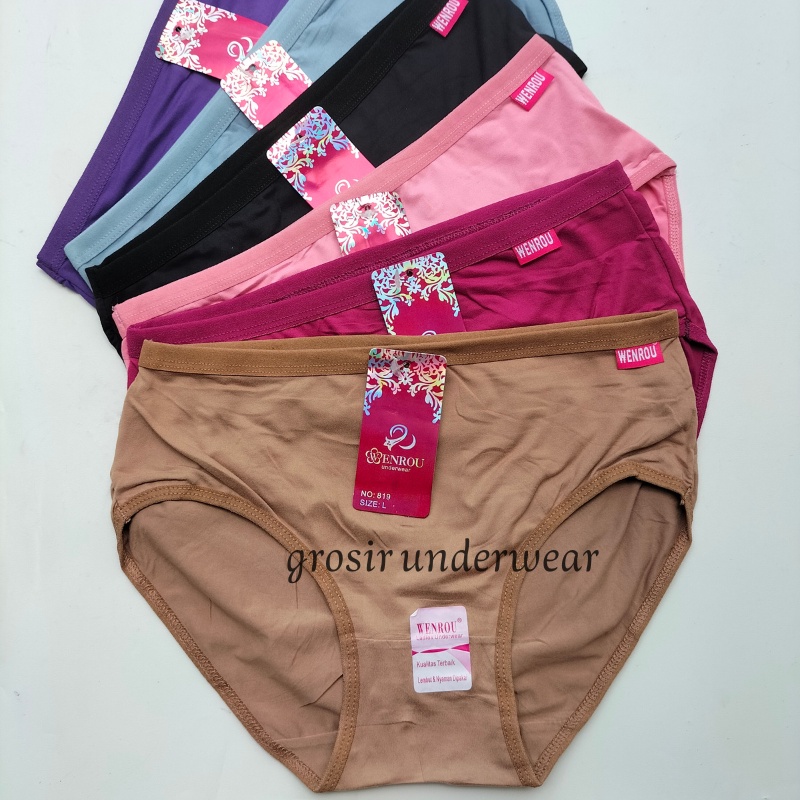 12 Pcs CD Celana Dalam Wanita Wenrou Premium 819