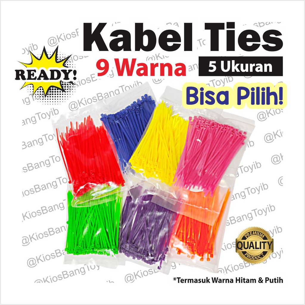 Kabel Ties Warna/ Kabel Tis Warna 10cm 15cm 20cm 25cm 30cm/ Cable Tie 2.5x100mm 2.5x150mm 3.6