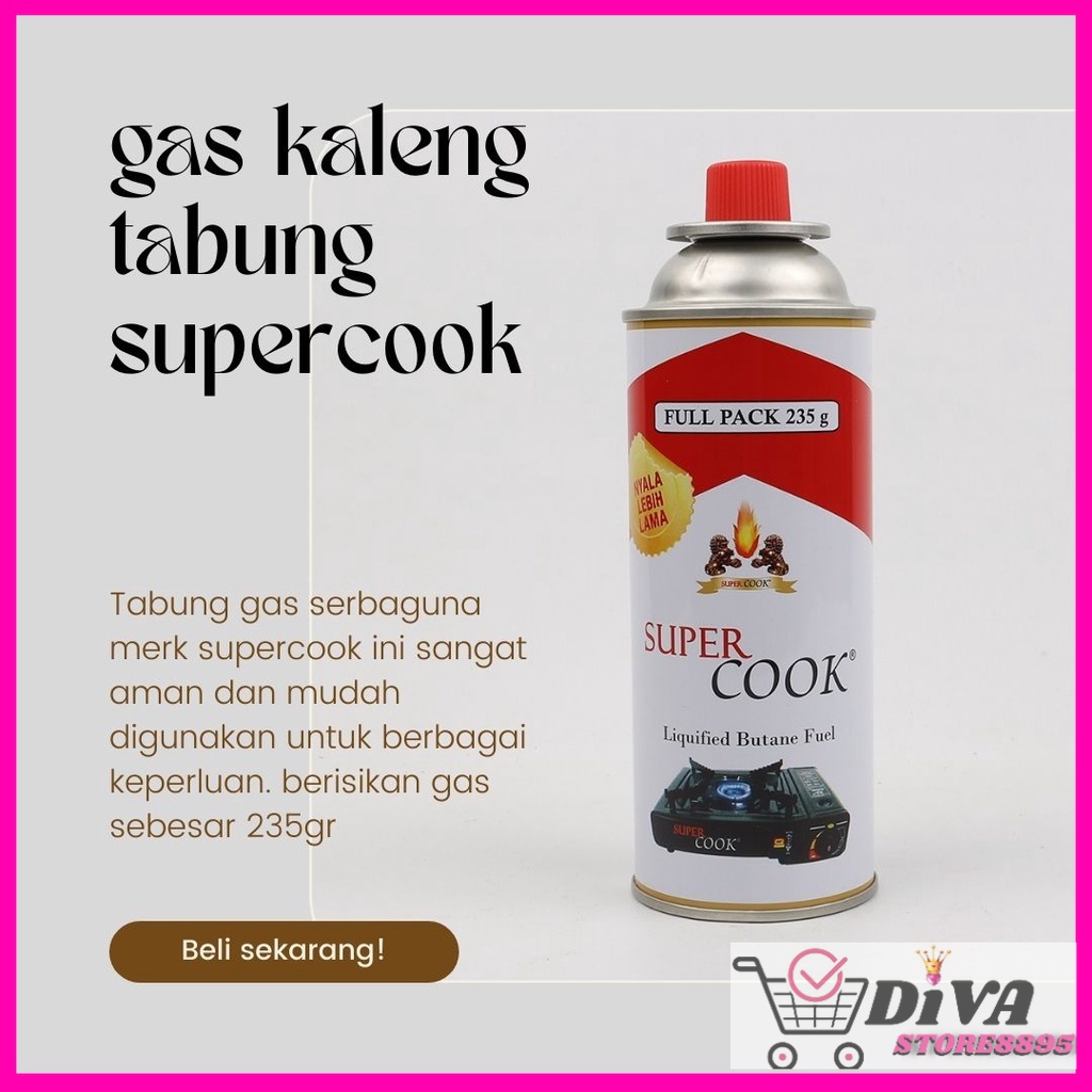 GAS KALENG 235gr Gas Cartridge kaleng supercook