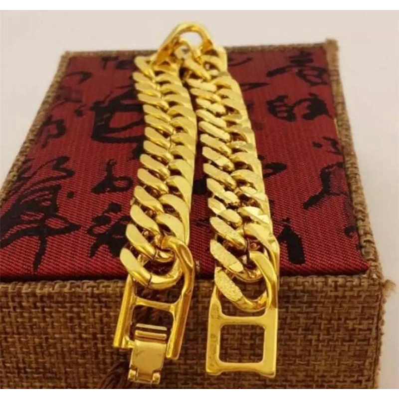 Gelang tangan rantai Medan anti karat 24k