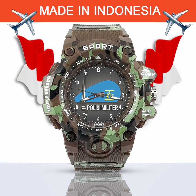 {Istimewa} Jam Tangan POLISI MILITER -Coklat Army Water Resistant