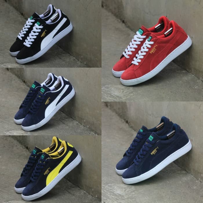 Termurah Puma Classic size 39 - 43 sepatu pria sneakers sekolah hitam abu
