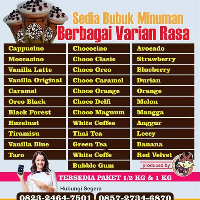 

Bubuk minuman/serbuk minuman/powder drink berbagai varian rasa