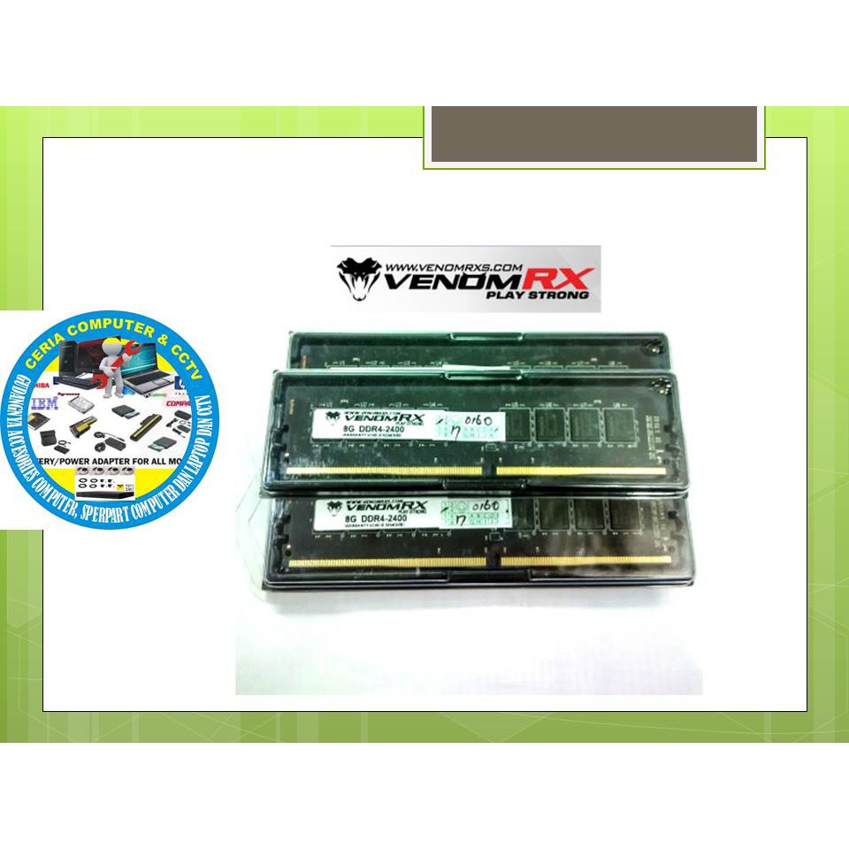 MEMORY RAM COMPUTER KOMPUTER PC CPU MURAH VENOM RX DDR4 8GB PC2400