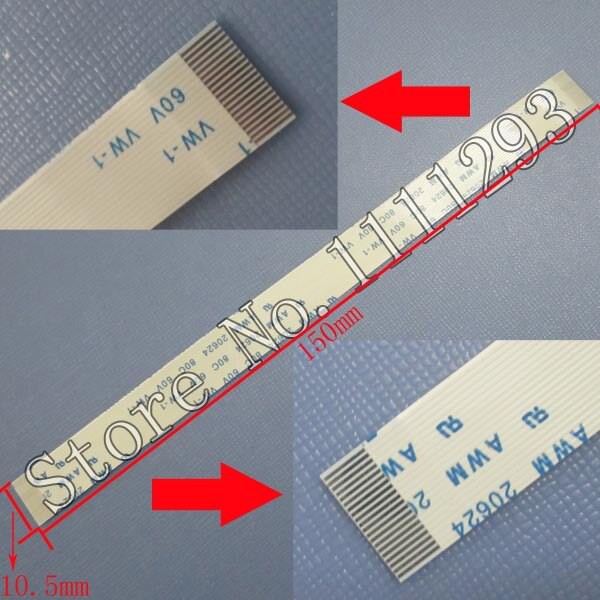 

10pcs/lot 20 Pins 0.5mm Pitch FFC Cable Connection in the same plane 150mm Length 0.5mm Pitch 20P