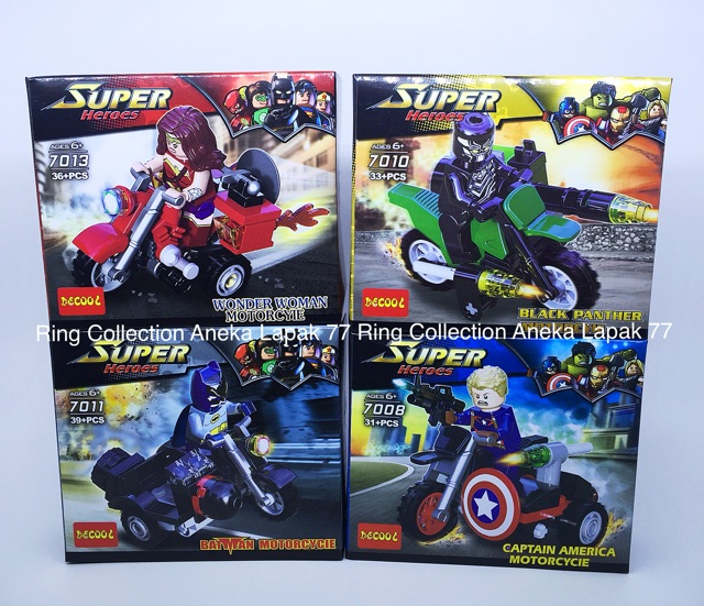 Lego Super Hero Motor 4 Batman Captain Amerika