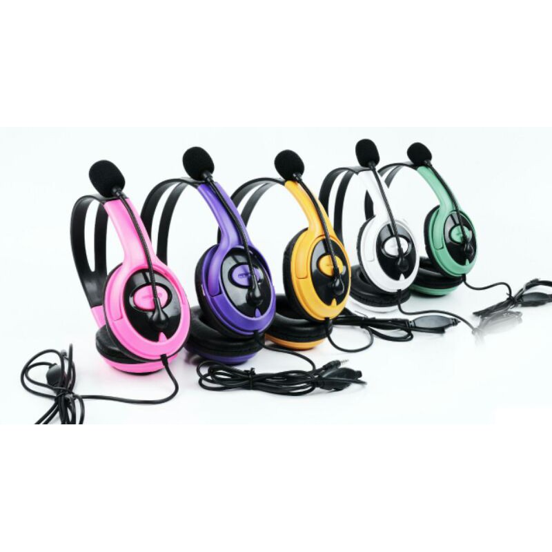 Handset Gaming wired + mic Stereo Bass Hp Computer Laptop earphone Handsfree JACK 3,5