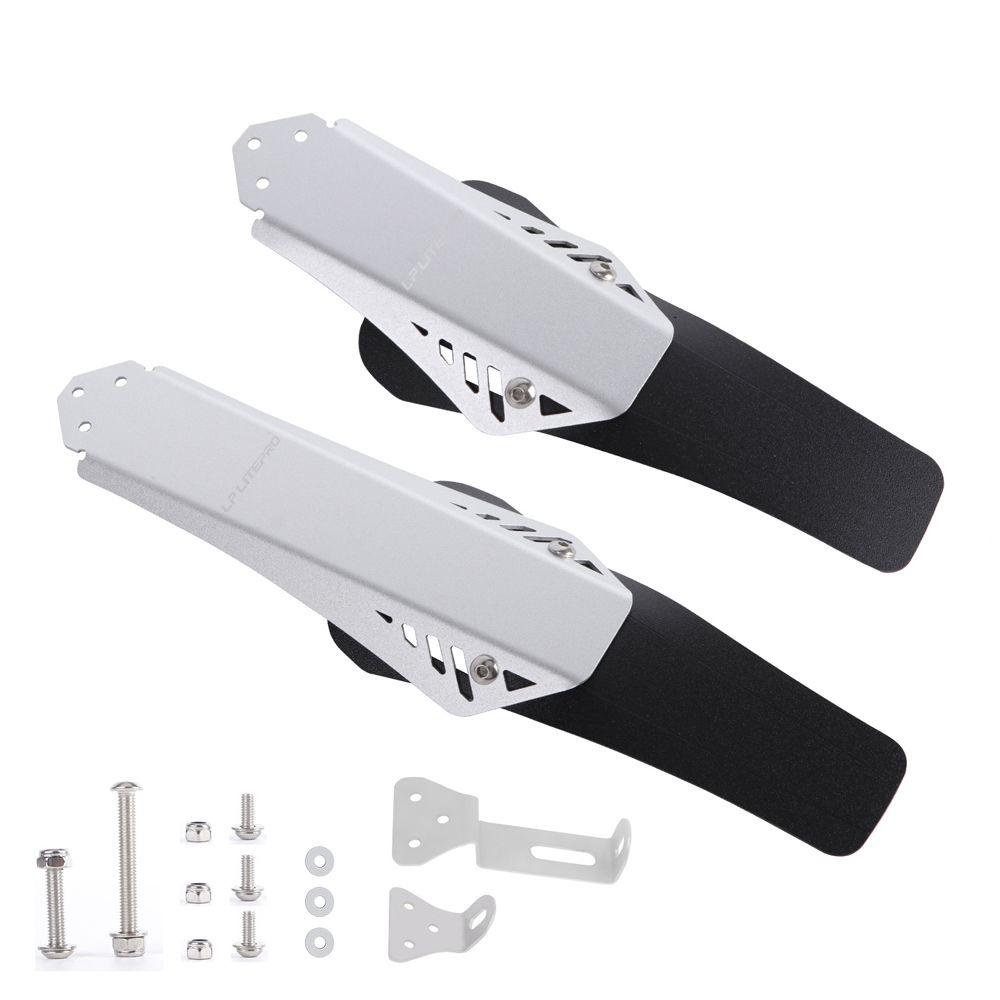 Lanfy Sepeda Mudguard Plastik 1pasang Bagian Sepeda Depan Belakang Mud Guard Spakbor Sepeda Adjustable