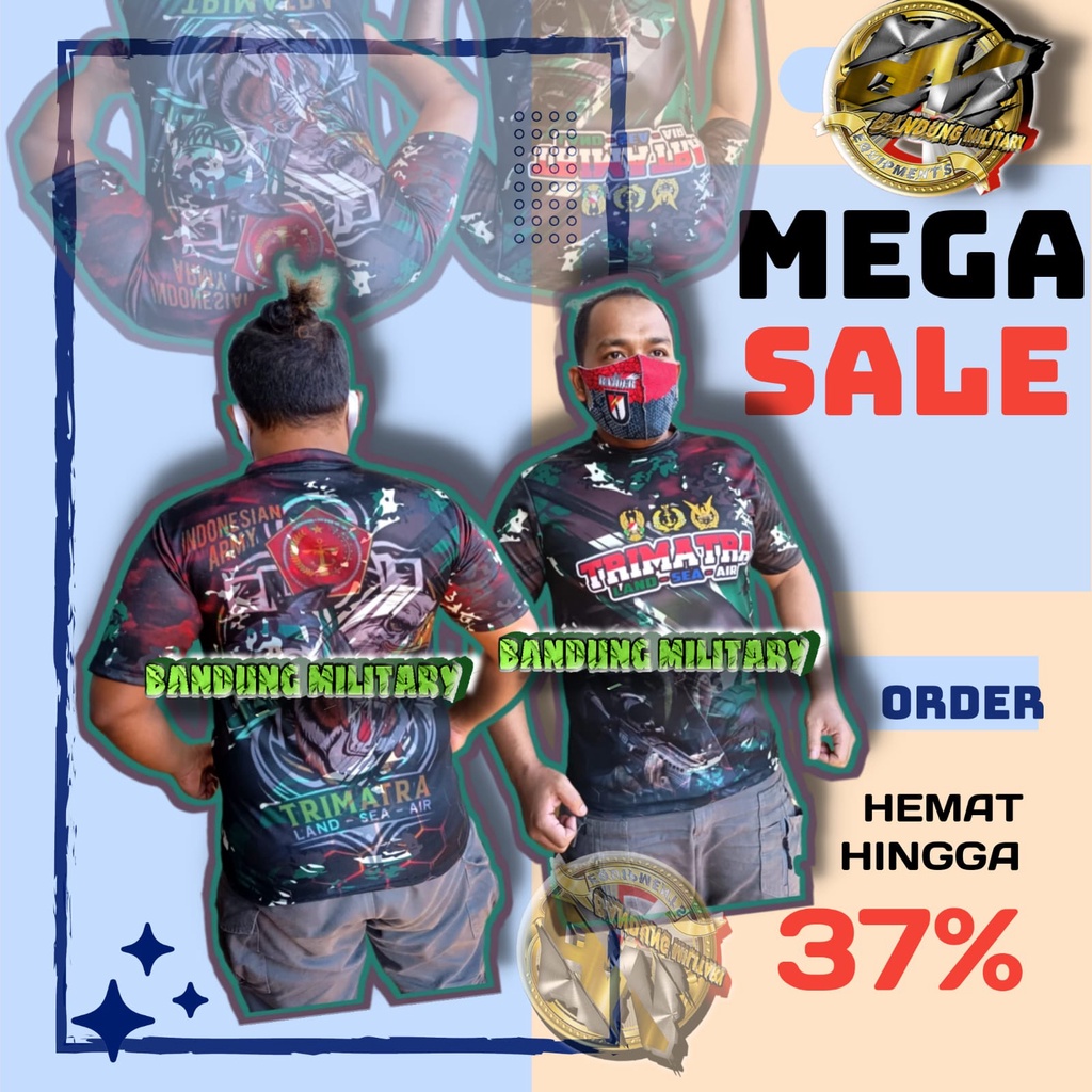 Jersey Trimatra Baju Penegak Perda Pol Pp Kaos Police Fullprinting Bahan Draifit Polyster Umum Buat 