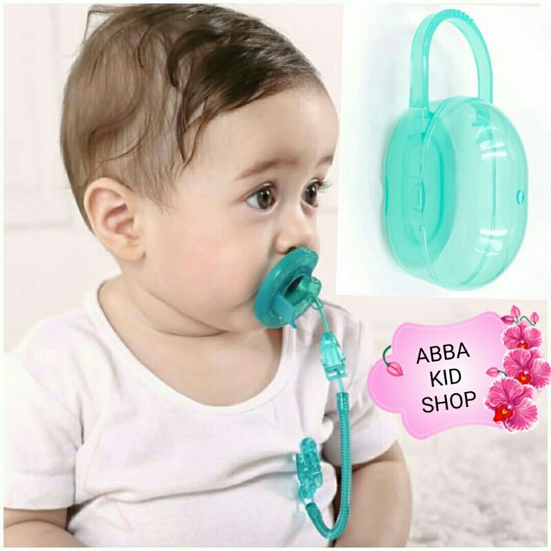 Dot Bayi Empeng Bayi Silikon 3 in 1 set orthodontics bpa free Dot Empeng Bayi Silikon with box and chain-3 IN 1 GREEN 01