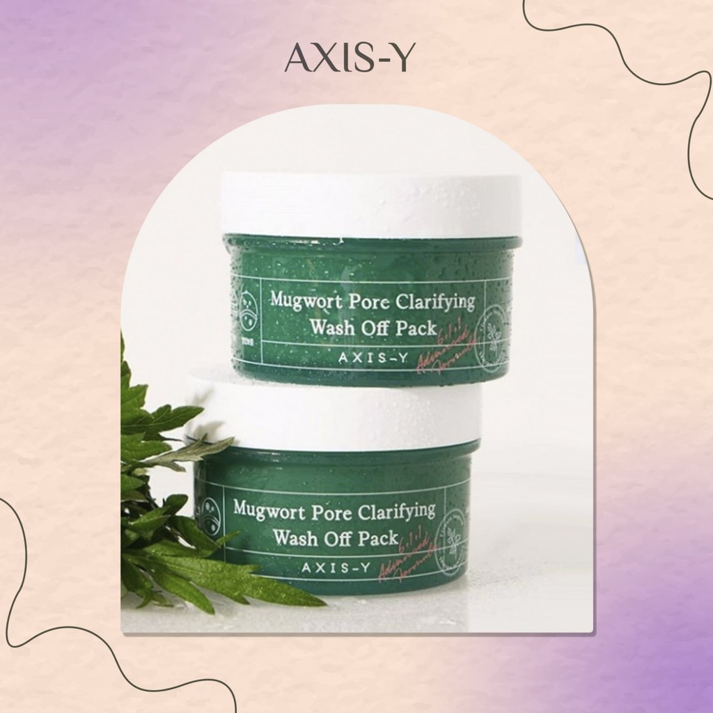 Axis-Y Mugwort Pore Clarifying Wash Off Pack Clay Mask - Masker Mugwort - Masker Wajah