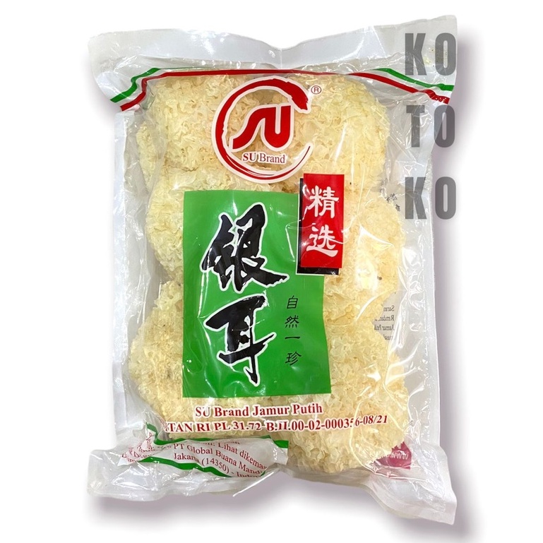 

Jamur Putih SU Brand / White Fungus / Jamur Salju / Bokji Putih 500gr