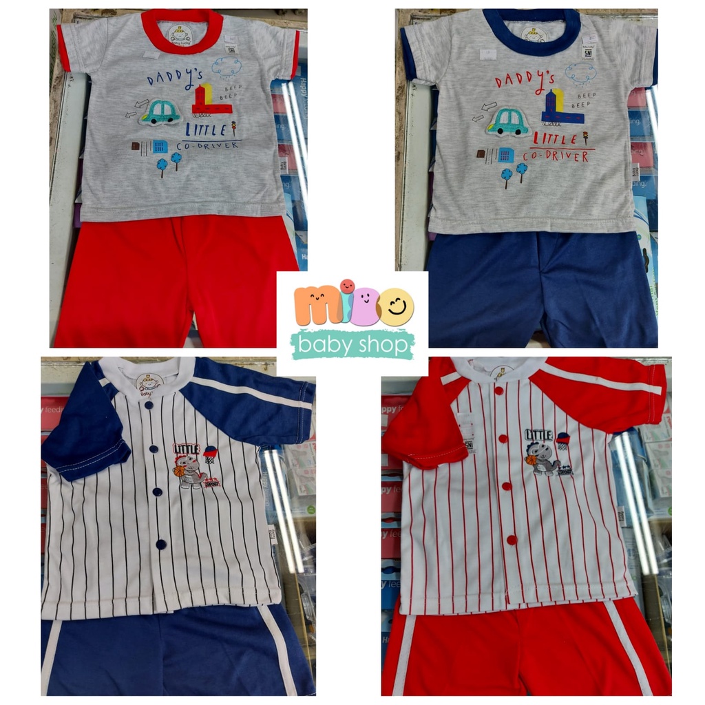 BABY LUCKY Stelan baju bayi size 3-6 bulan/ baju bayi cowok