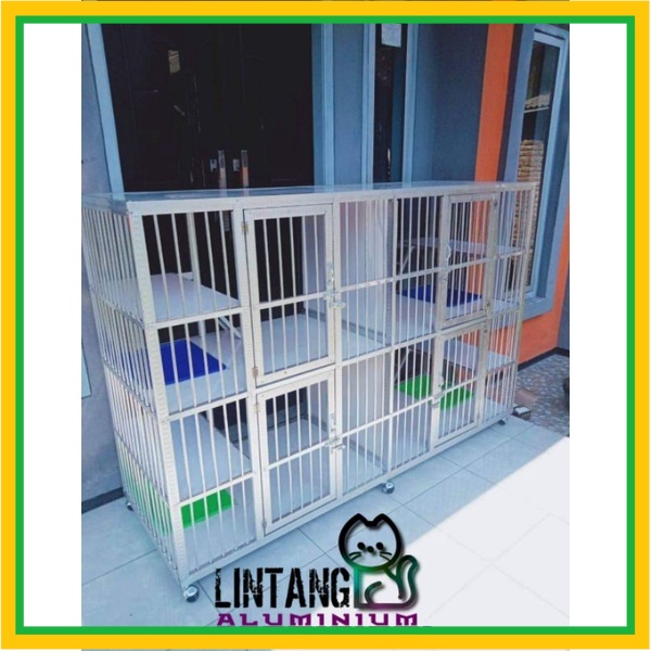 Kandang Kucing Galvalum 2tingkat 4kamar jeruji