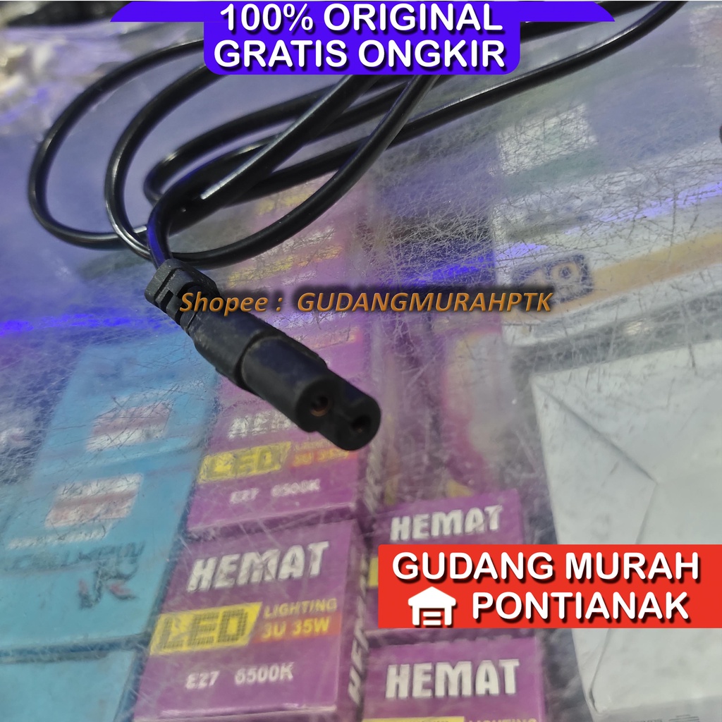 Kabel radio emergency Power 2 pin Kualitas Bagus warna hitam cocok untuk pengechage pengisi daya emergency atau radio