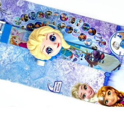 ➾ Jam Tangan Anak / Jam Tangan Anak Perempuan / Jam Tangan anak proyektor 24 Gambar Frozen Terbaru ❋
