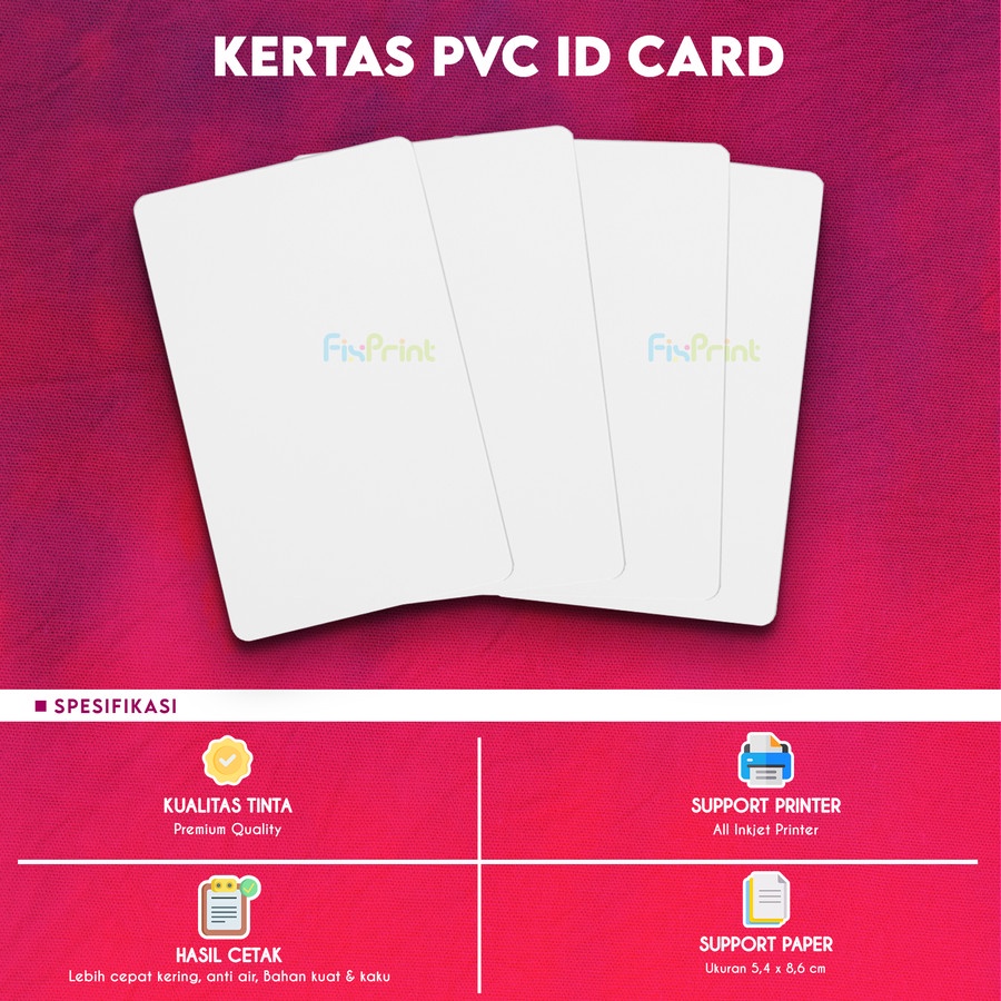 Kartu PVC Polos / ID Card PVC / Blank Card PVC Printer Inkjet
