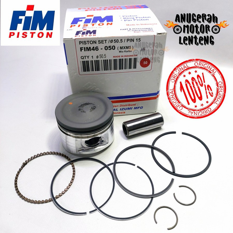 Piston Kit FIM 46 OS 50 0.50 Mio Nouvo Fino Karburator